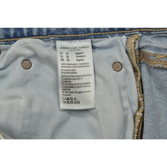 American Eagle Women's Blue Highest Rise 90s Boyfriend Jeans Size 20 Cotton - Picture 2 of 8